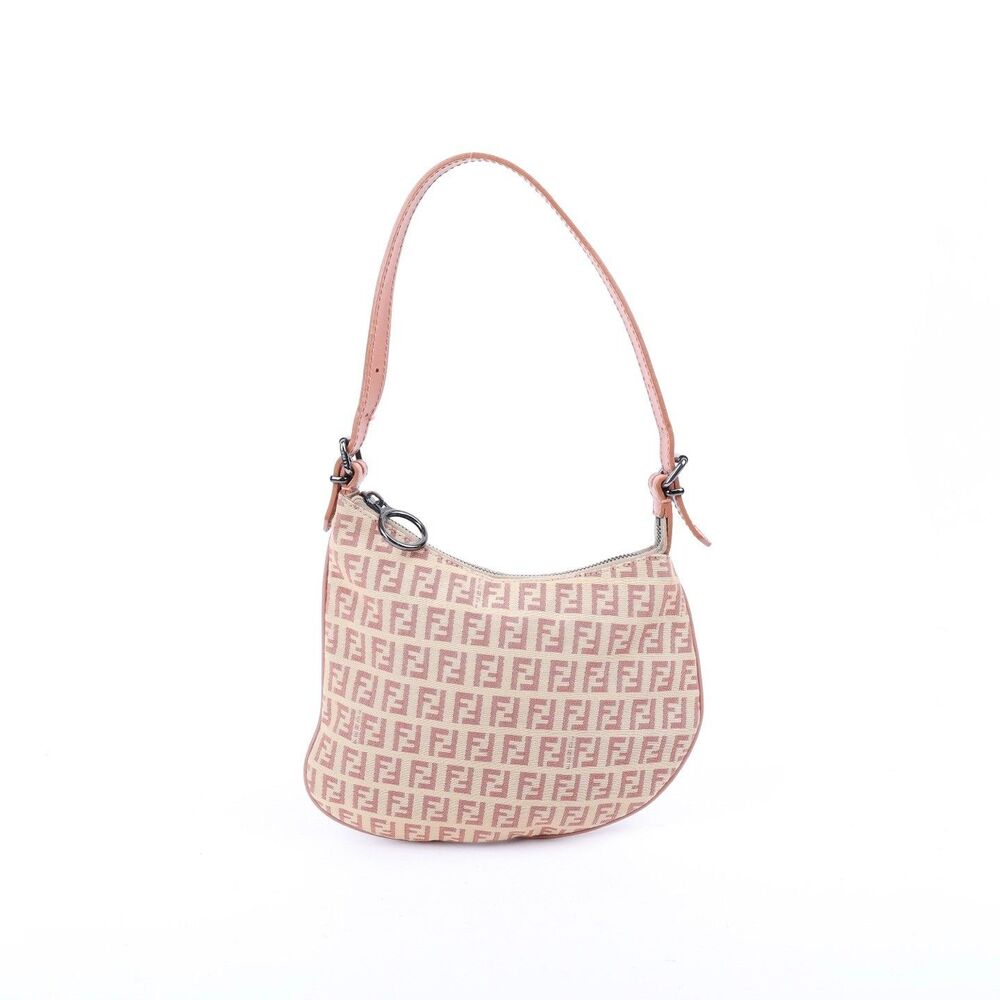 Zucchino Canvas Oyster Shoulder Bag Light Pink Y2K Vintage